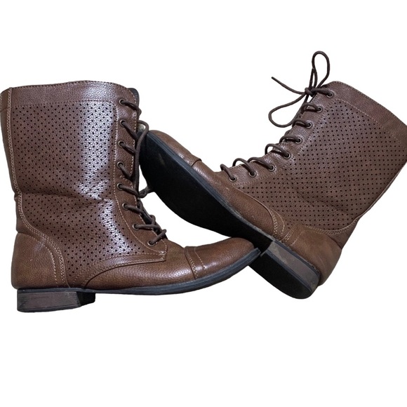 Charlotte Russe Shoes - Charlotte Russe Brown Faux Leather Boots